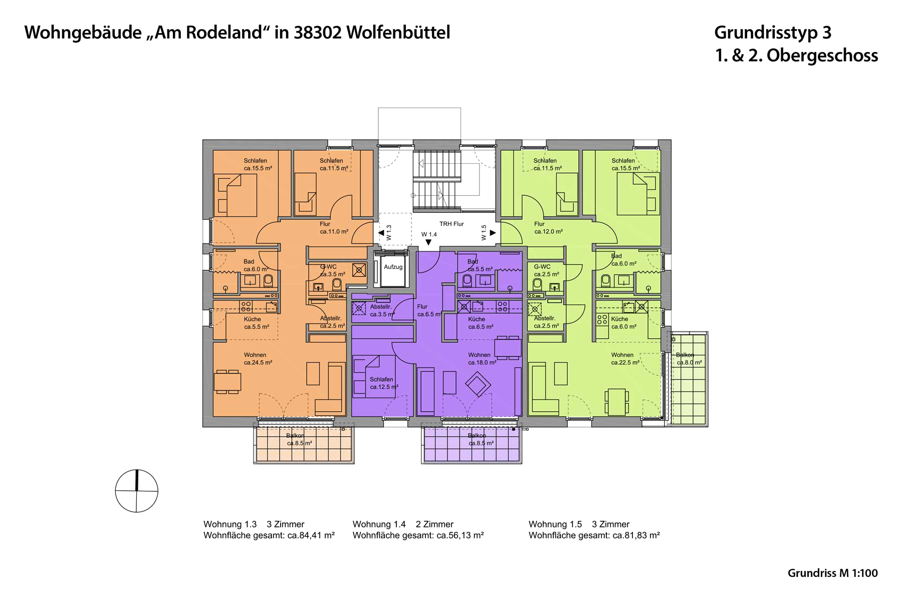 Grundriss 1.4 lila