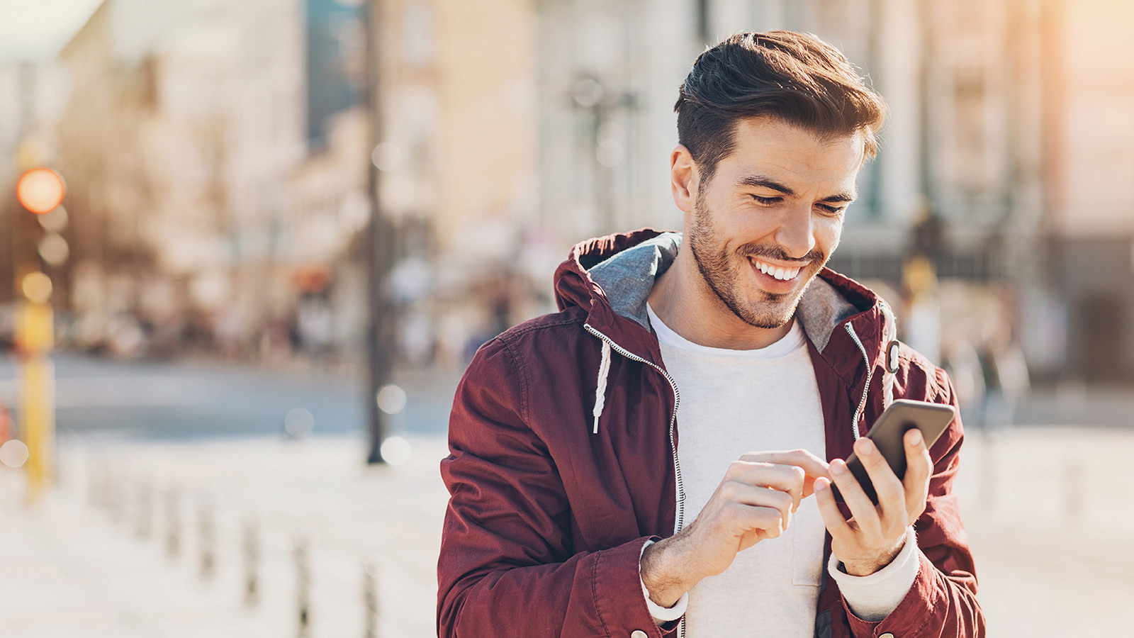 Texting auf der Straße