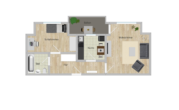 Grundriss - Schöne 2-Zimmerwohnung mit Balkon