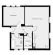 Grundriss - Schöne 2-Zimmerwohnung mit Einbauküche